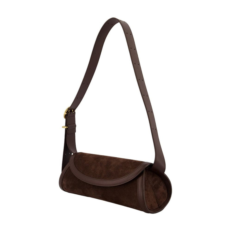 Jil Sander Cannolo Shoulder Bag — Brown Calfskin