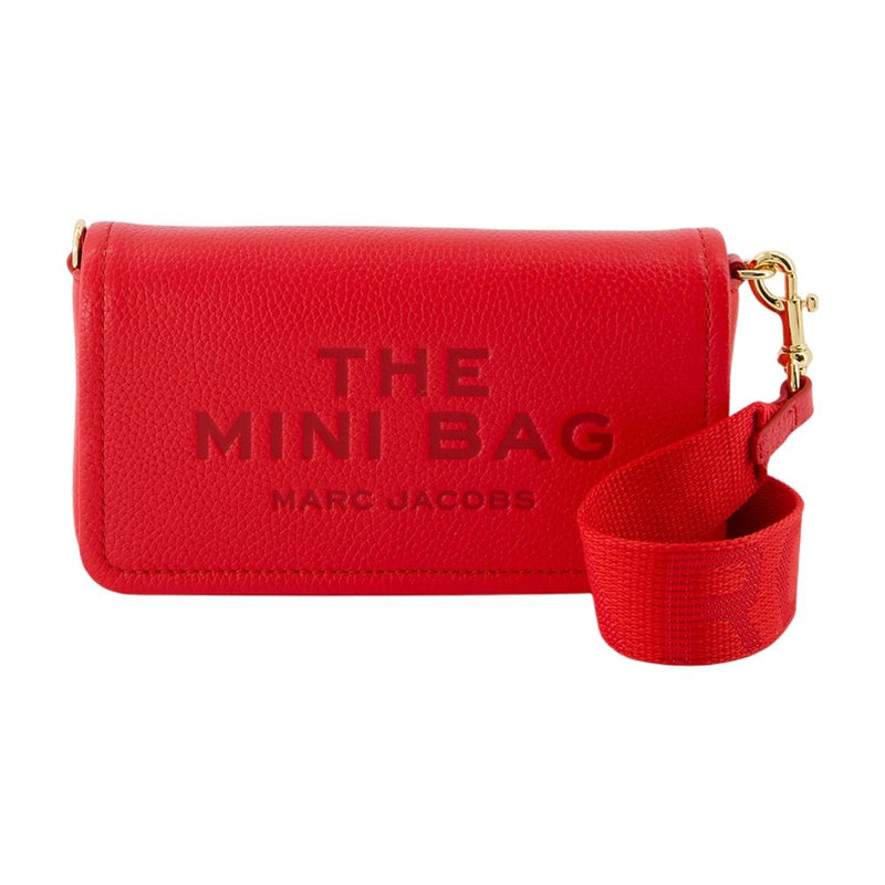 Marc Jacobs Grainy Leather Shoulder Bag — Red Cowhide