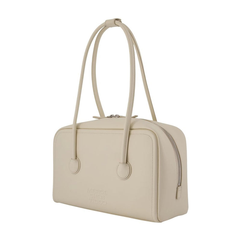 Marge Sherwood Soft Cowhide Leather Shoulder Bag — Beige