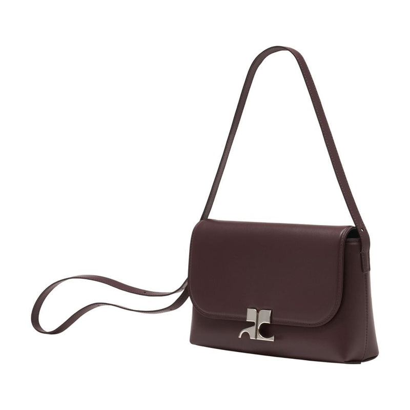 Courrèges Shoulder Bag — Burgundy Cowhide