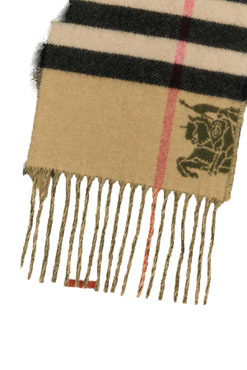 Burberry Double Gc Ekd Scarf — Green Exterior: Cashmere Scarfs