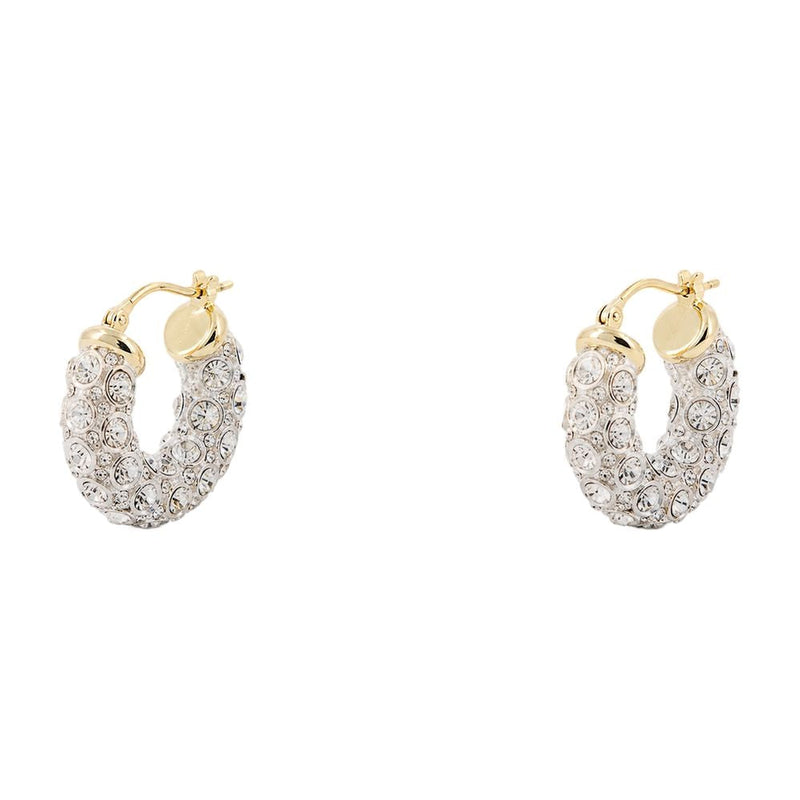 Simone Rocha Rhinestone-Embellished Hoop Earrings — Silver Metal
