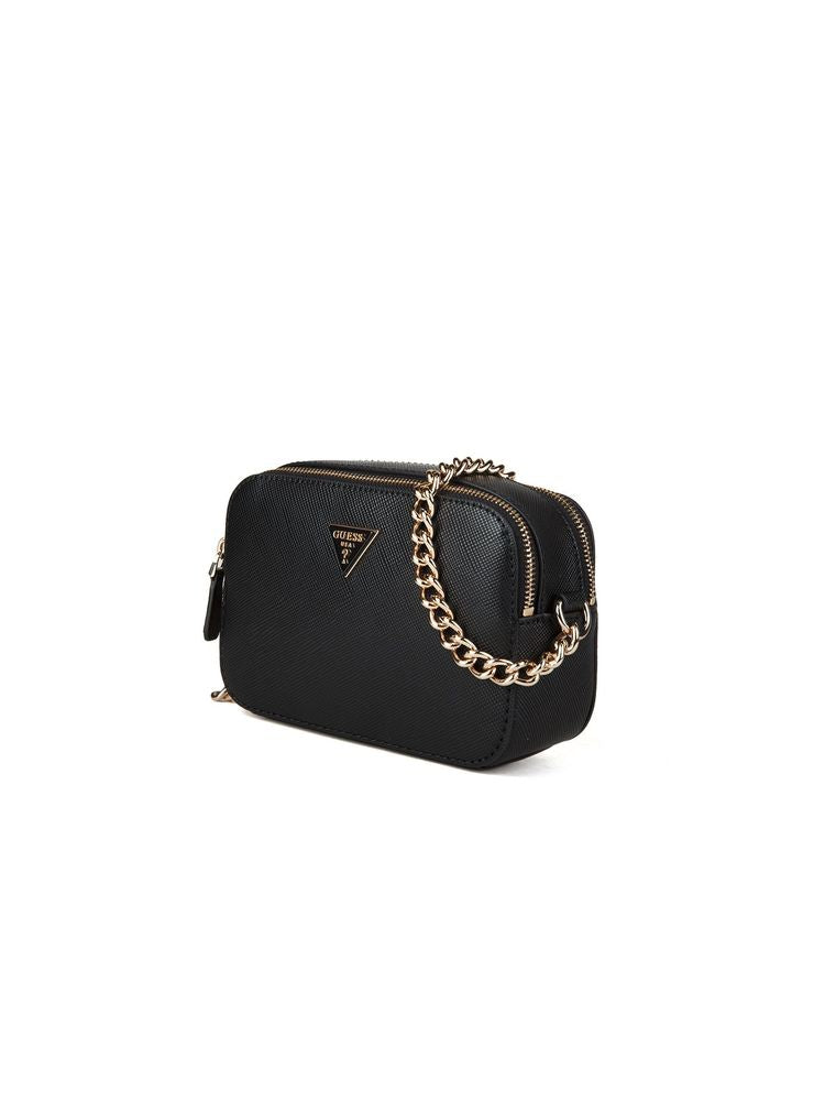 Guess Noelle Ii Crossbody Bag — Black Polyurethane