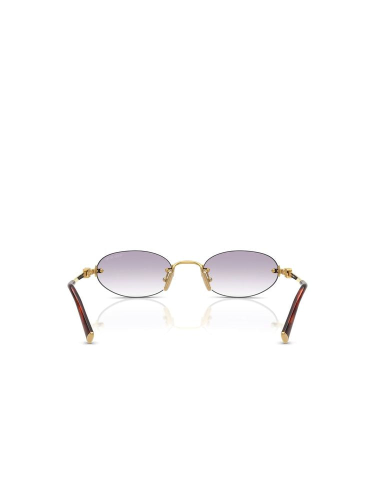 Miu Miu A54s Metal Oval With Gradient Lenses Sunglasses — Purple