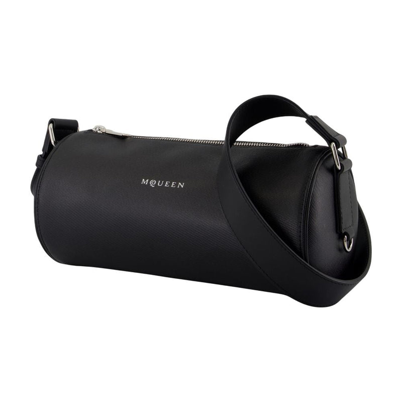 Alexander Mcqueen Roller Crossbody Bag — Black Canvas
