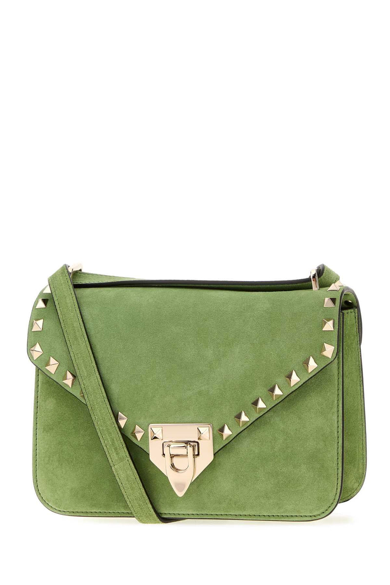 Valentino Garavani Rockstud Shoulder Bag — Green