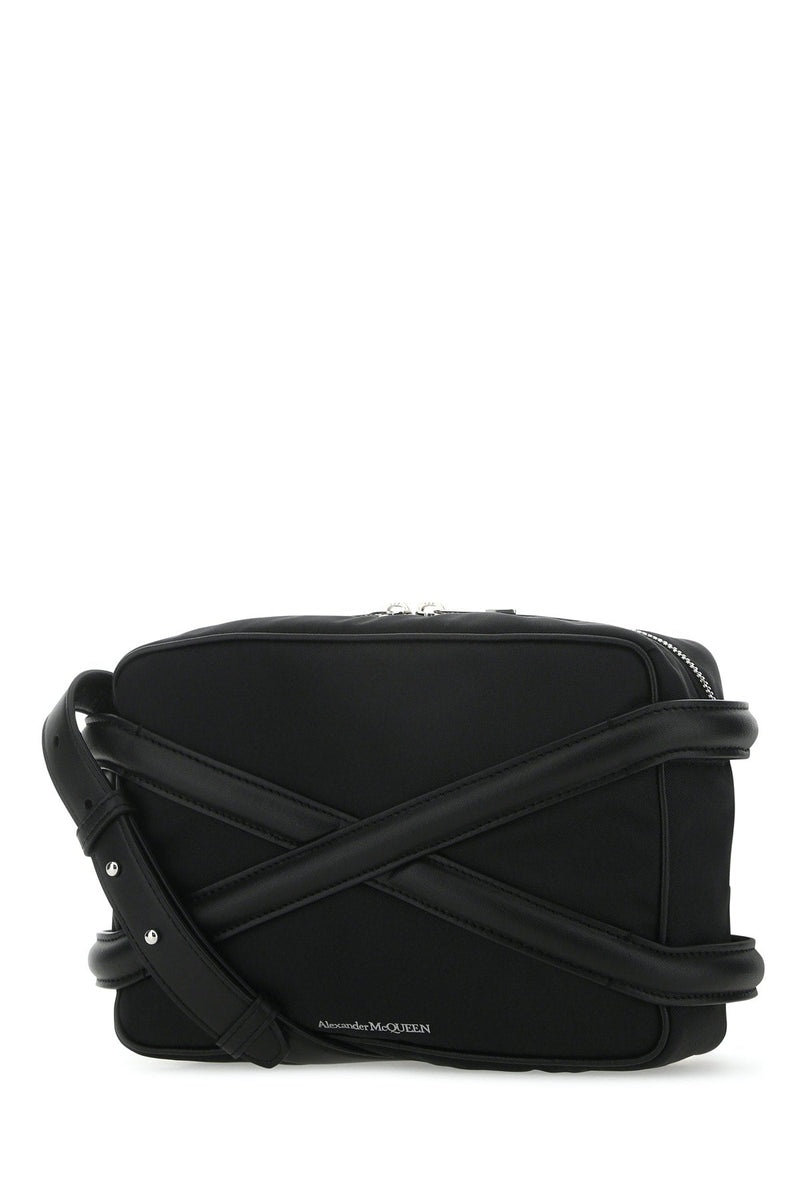 Alexander Mcqueen Leather Crossbody Bag — Black