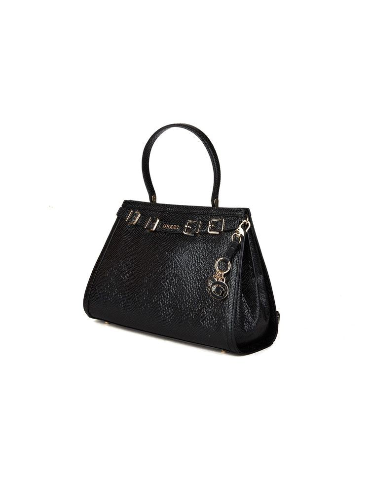 Guess Dovie Shoulder Bag — Black Polyurethane