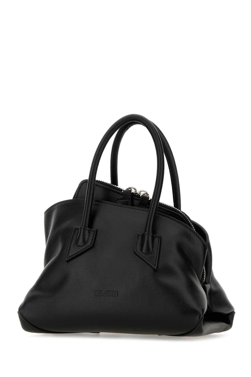 The Attico Calf Leather Shoulder Bag — Black
