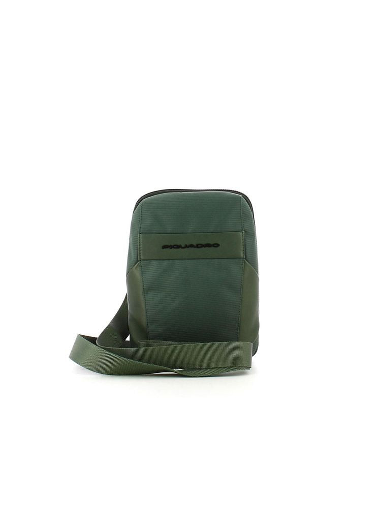 Piquadro Recycled Polyester Mini Crossbody Bag — Green
