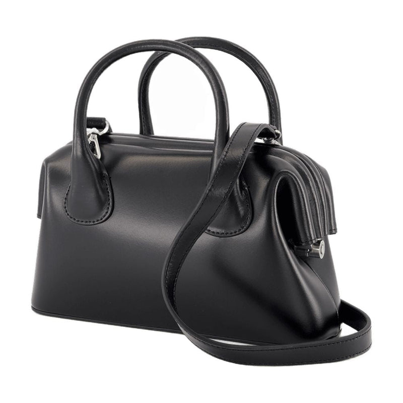 Osoi Boat Mini Top Handle Bag — Black Cowhide