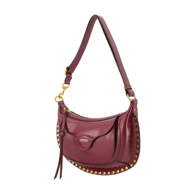 Isabel Marant Moon Pocket Crossbody Bag — Burgundy Calfskin