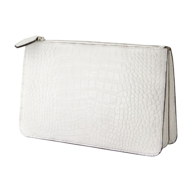 Toteme Threefold Clutch — White Calfskin Wallet