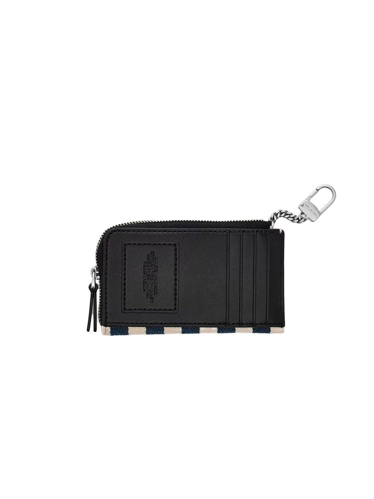 Marc Jacobs Striped Cotton Wallet — Navy