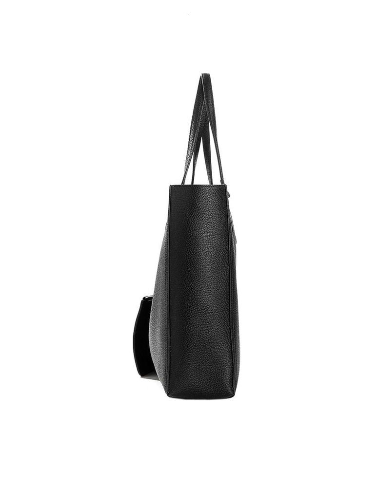 Gucci Pebbled Leather Tote Bag — Black