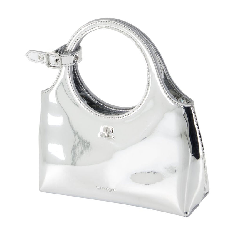 Courrèges Holy Day Top Handle Bag — Silver Synthetic