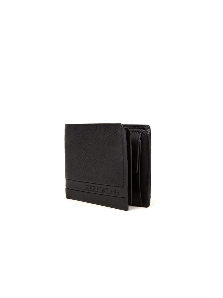 Momo Design Bifold Polyurethane Wallet — Black