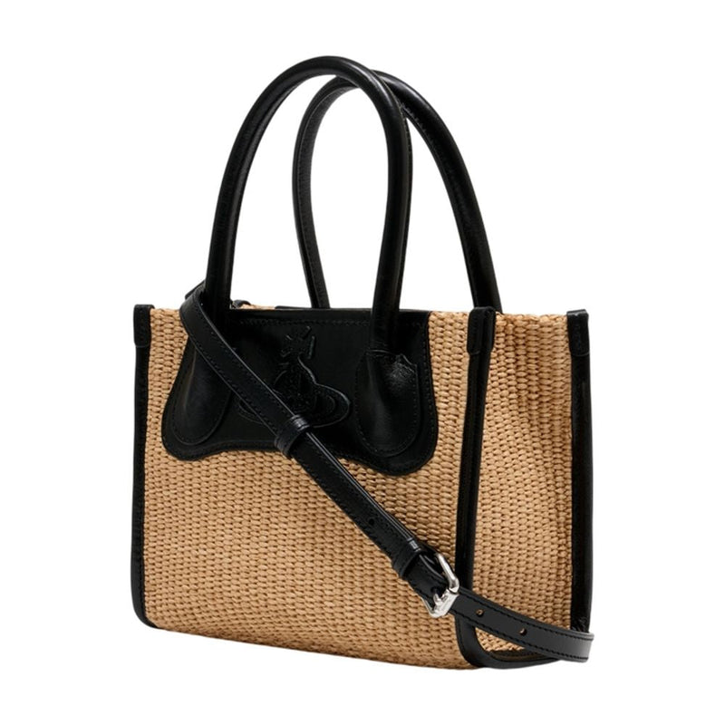 Vivienne Westwood Troy Crossbody Bag — Beige Cotton