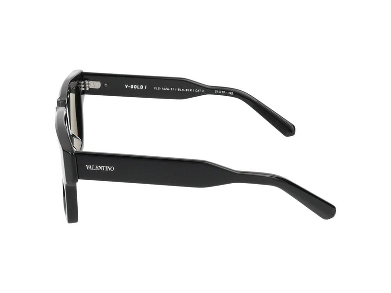 Valentino Vls-162a-51_v Square Acetate Frame Sunglasses — Black