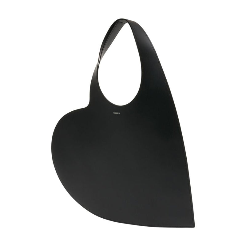 Coperni Heart Shoulder Bag — Black Calfskin