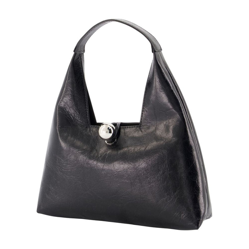 Marni Trapeze Shoulder Bag — Black Calfskin
