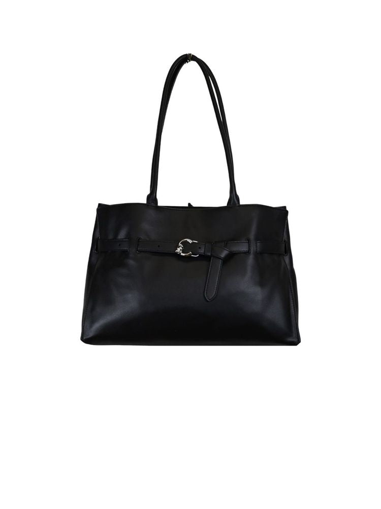 Coccinelle Bovine Leather Shoulder Bag — Black