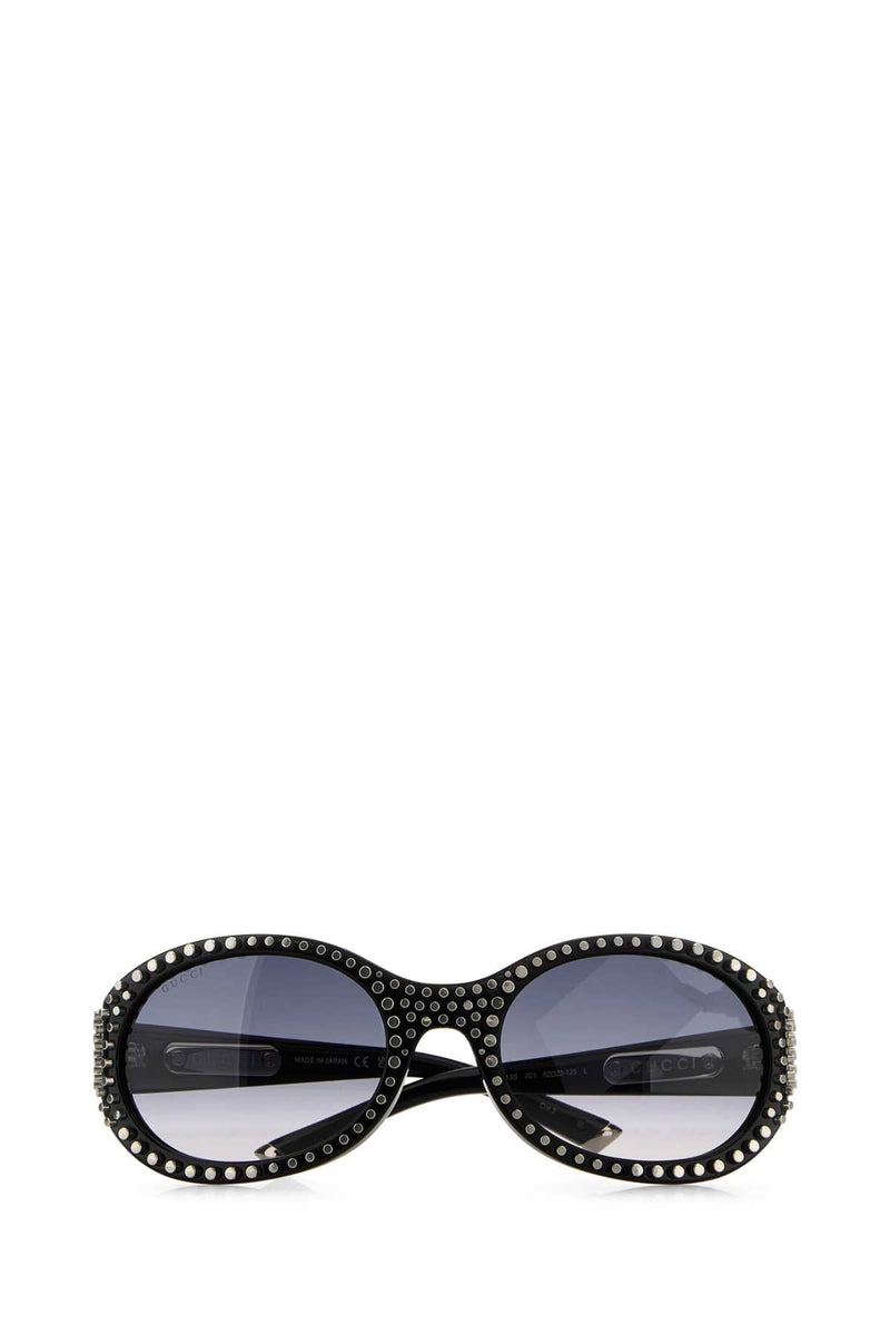 Gucci Studded Acetate Sunglasses — Black Exterior