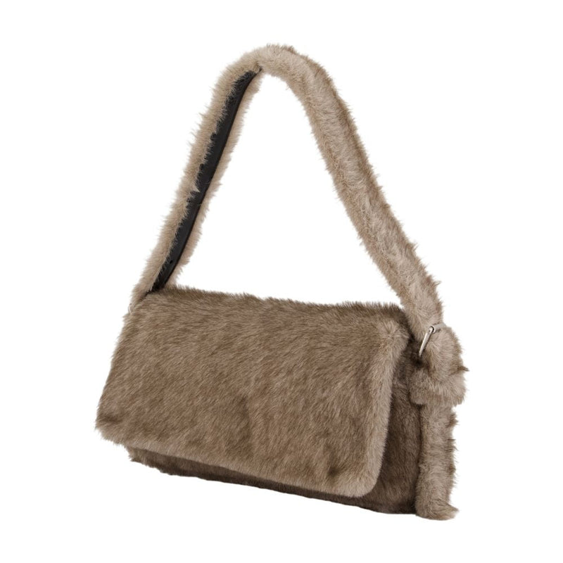 Alexander Wang Ricco Slim Flap Shoulder Bag — Gray Cowhide