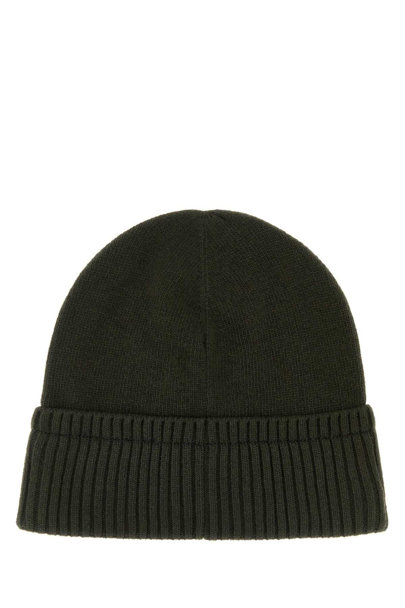 Moncler Hat Virgin Wool Blend Beanie — Green Beanies