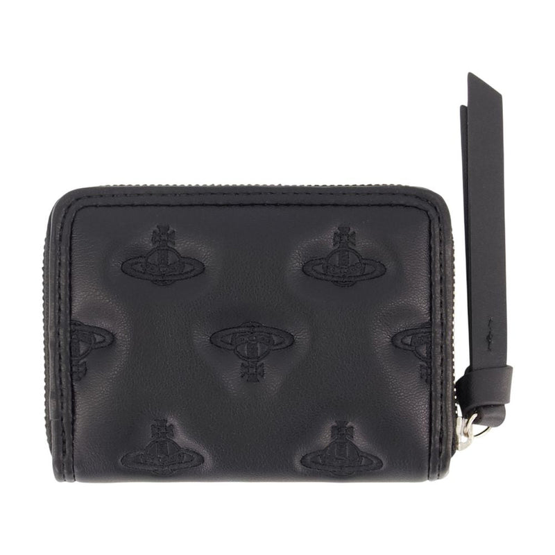Vivienne Westwood Embossed Orb Coin Purse — Black Synthetic Purses