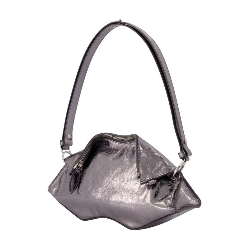 Alexander Mcqueen Manta Clutch — Silver Calfskin