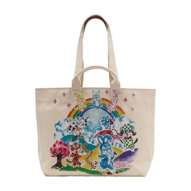 Kenzo Cotton Canvas Tote Bag — Beige