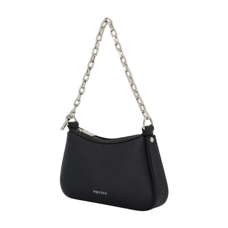 Alexander Mcqueen T Bar Mini Shoulder Bag — Black Lambskin