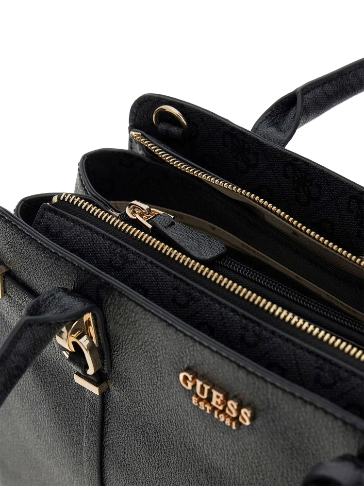 Guess Leona Shoulder Bag — Black Polyurethane