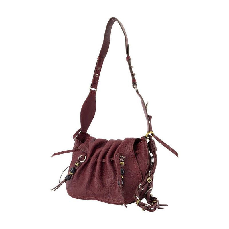 Isabel Marant Lambskin Shoulder Bag — Burgundy