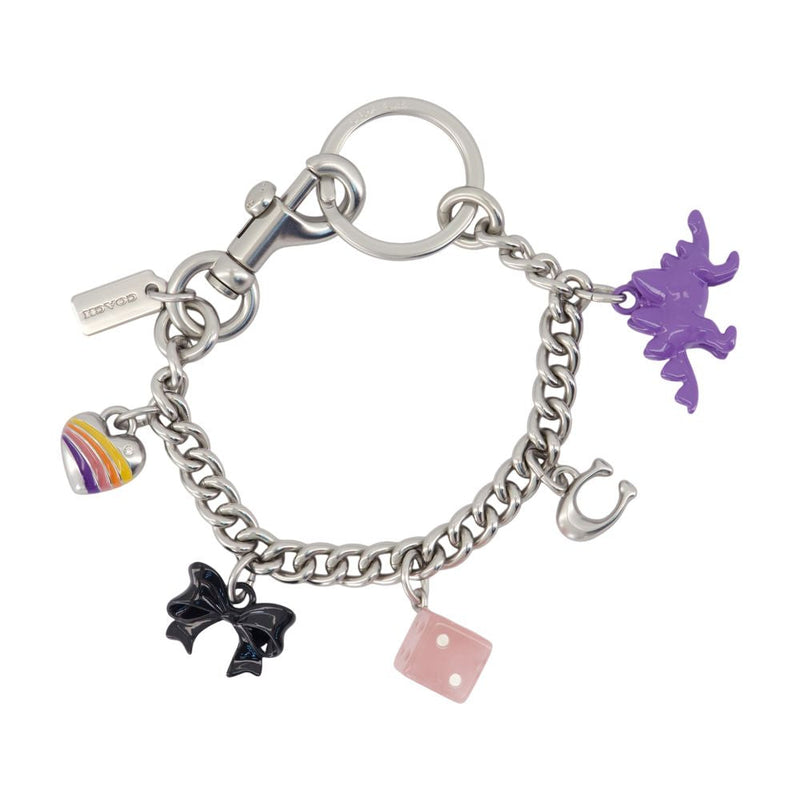 Coach Charm Chain Bracelet — Silver Metal Bracelets