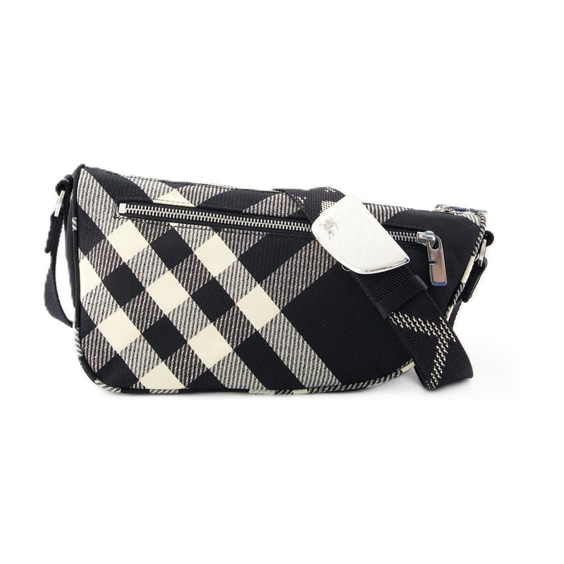 Burberry Shield Messenger Crossbody Bag — Black Synthetic