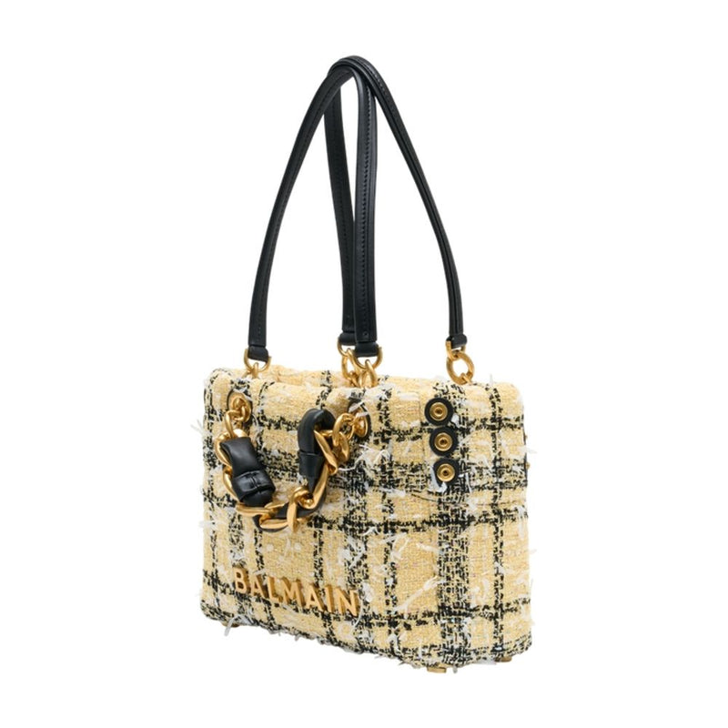 Balmain Shoulder Bag — Yellow Wool
