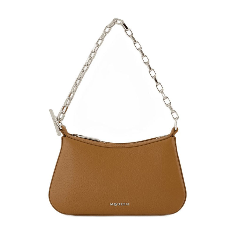 Alexander Mcqueen Lambskin Shoulder Bag — Brown