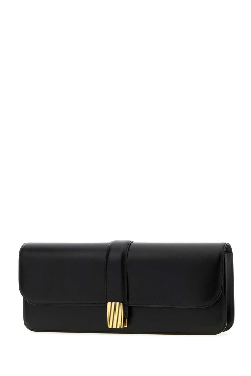 Khaite Blake Clutch — Black Cotton