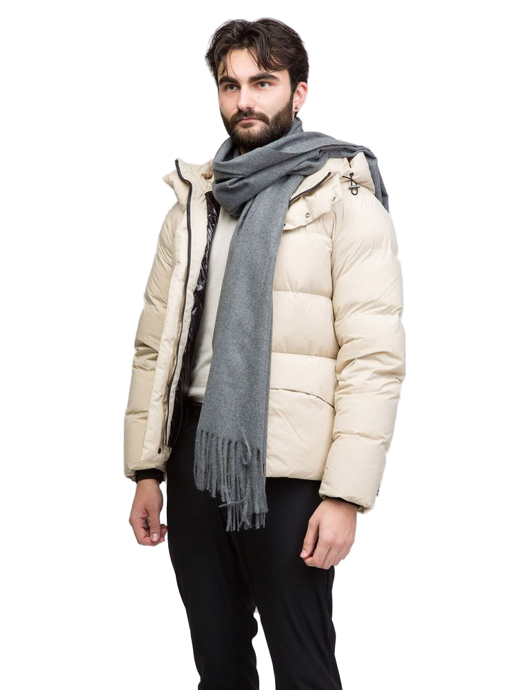 Momo Design Fringed Acrylic Scarf — Gray Scarfs