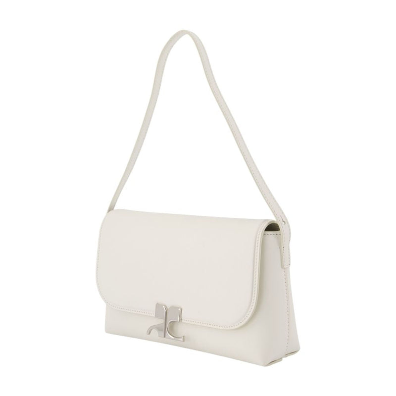 Courrèges Shoulder Bag — White Cowhide