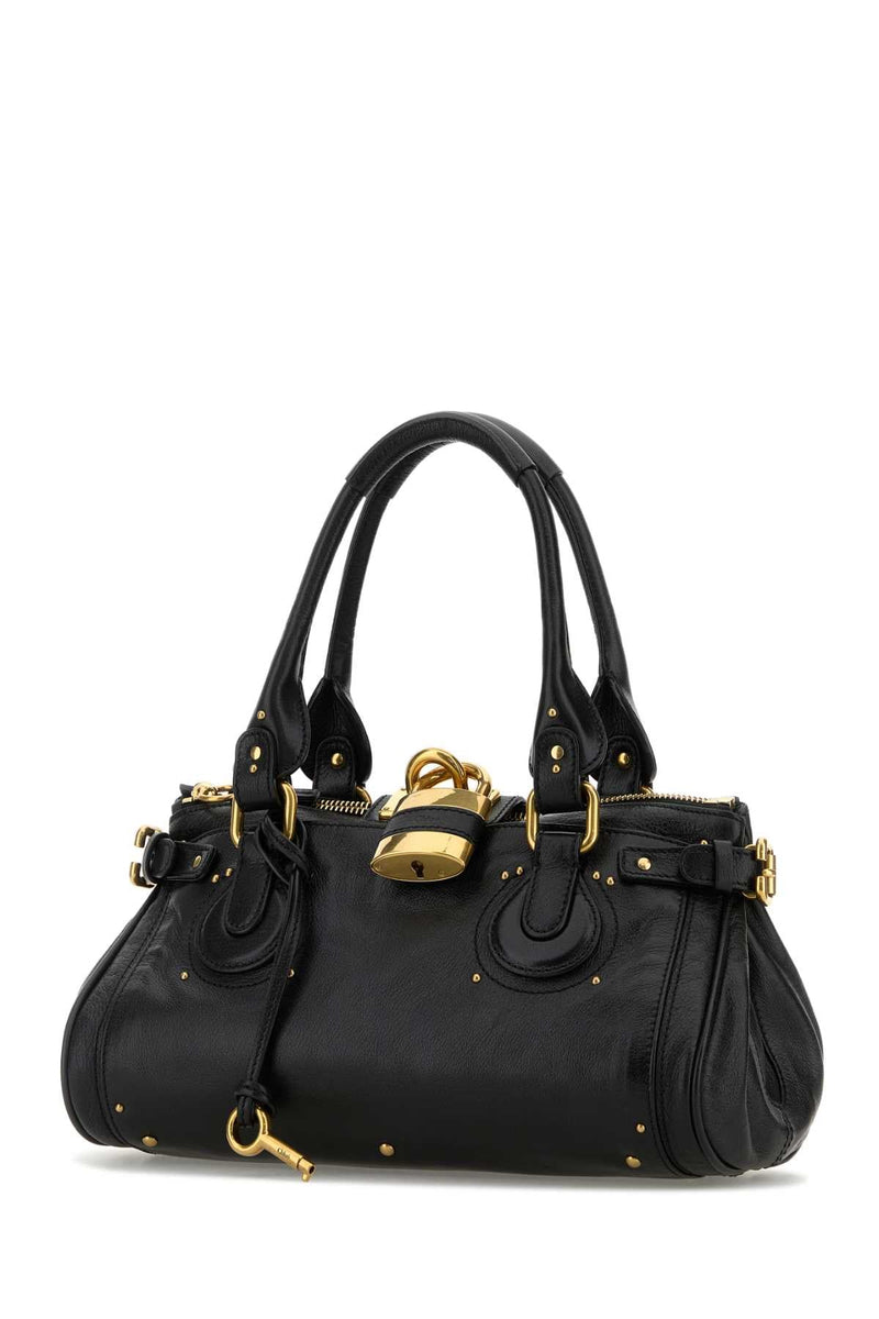 Chloé Leather Top Handle Bag — Black