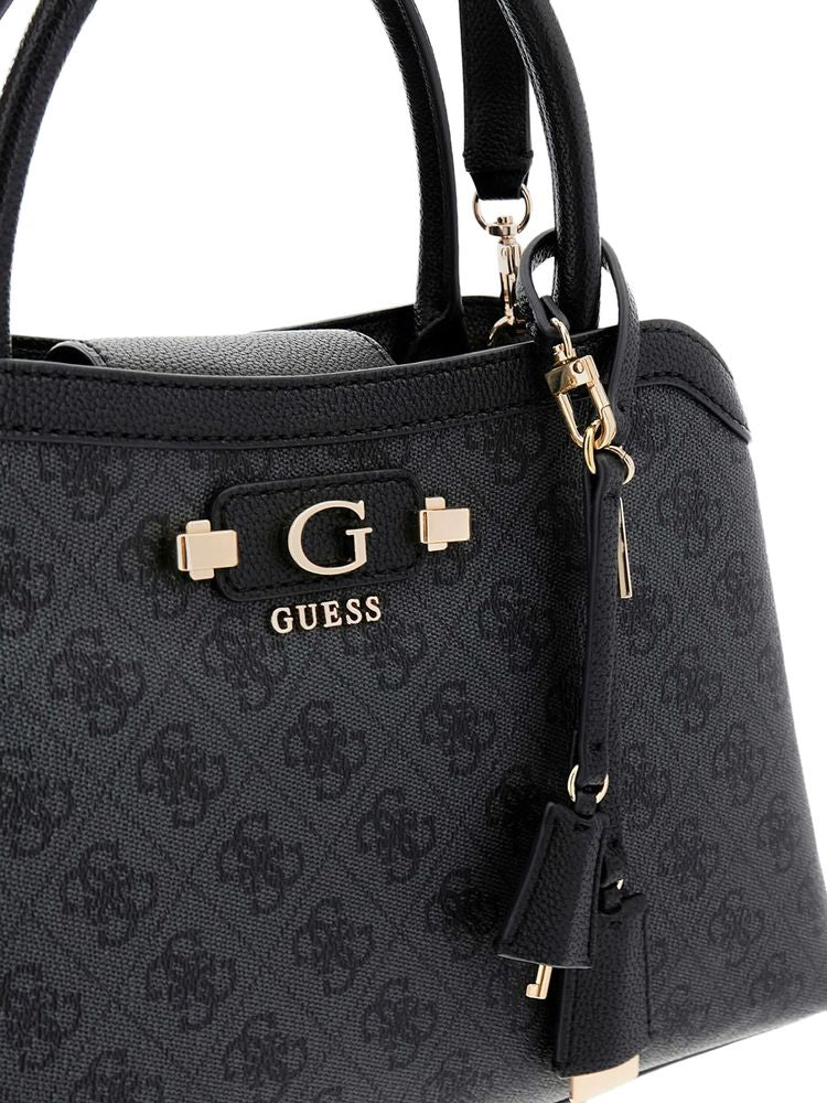 Guess Lindsey Girlfriend Shoulder Bag — Black Polyurethane