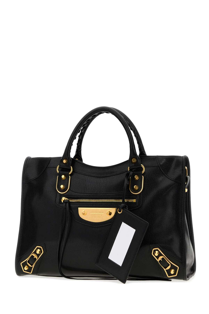 Balenciaga City Top Handle Bag — Black