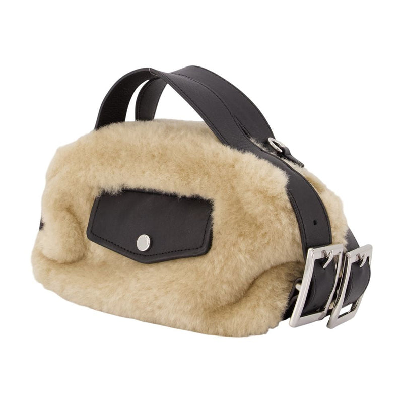 Simone Rocha Top Handle Bag — Beige Faux_fur