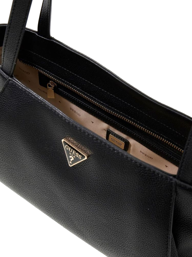 Guess Devon Shoulder Bag — Black Polyurethane
