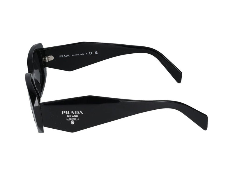 Prada 0pr Rectangular Acetate Sunglasses — Black