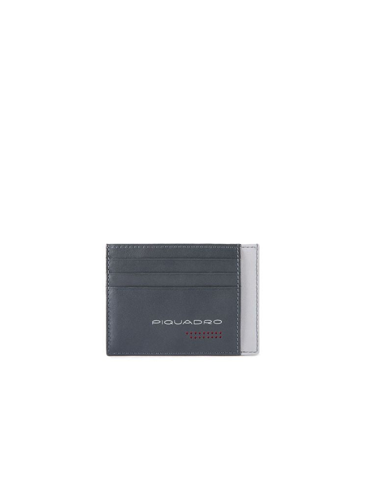 Piquadro Urban Card Case — Gray Leather Cases