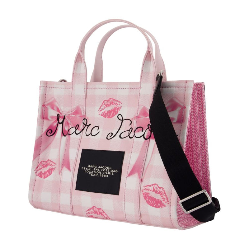 Marc Jacobs Quilted Lip-Print Tote Bag — Pink Cotton